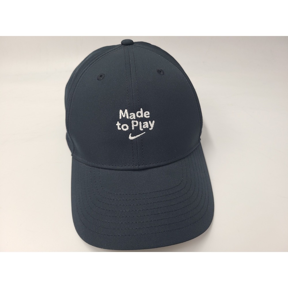 Nike Made To Play Dri-Fit Club Cap M-L Strapback Adjustable‎ Hat Polyester Black